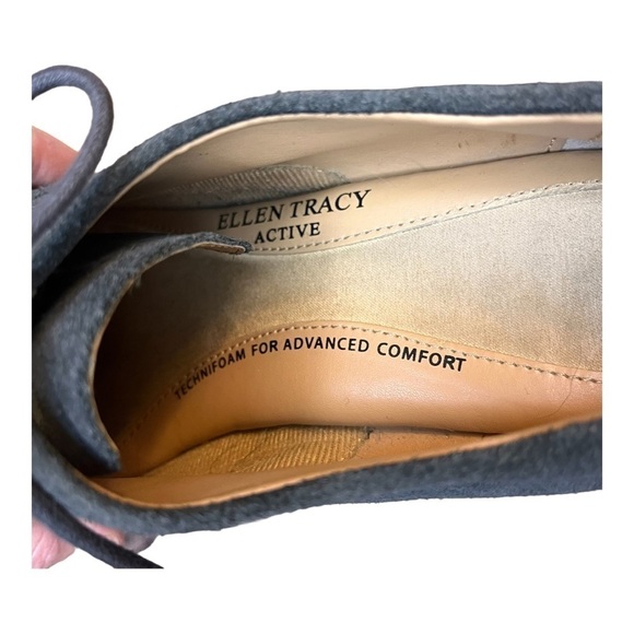 ELLEN Tracy Active Tobin Wedge Suede Leather Loafer in Grey - Picture 6 of 8